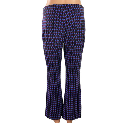 Anthropologie Maeve The Margot Kick Flare Geometric Crop Trousers Pants Size S