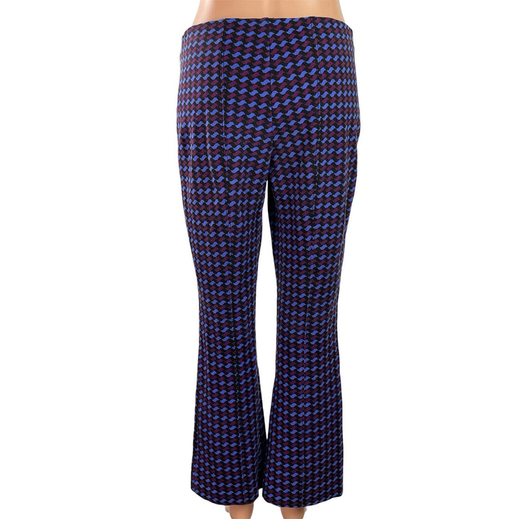 Anthropologie Maeve The Margot Kick Flare Geometric Crop Trousers Pants Size S