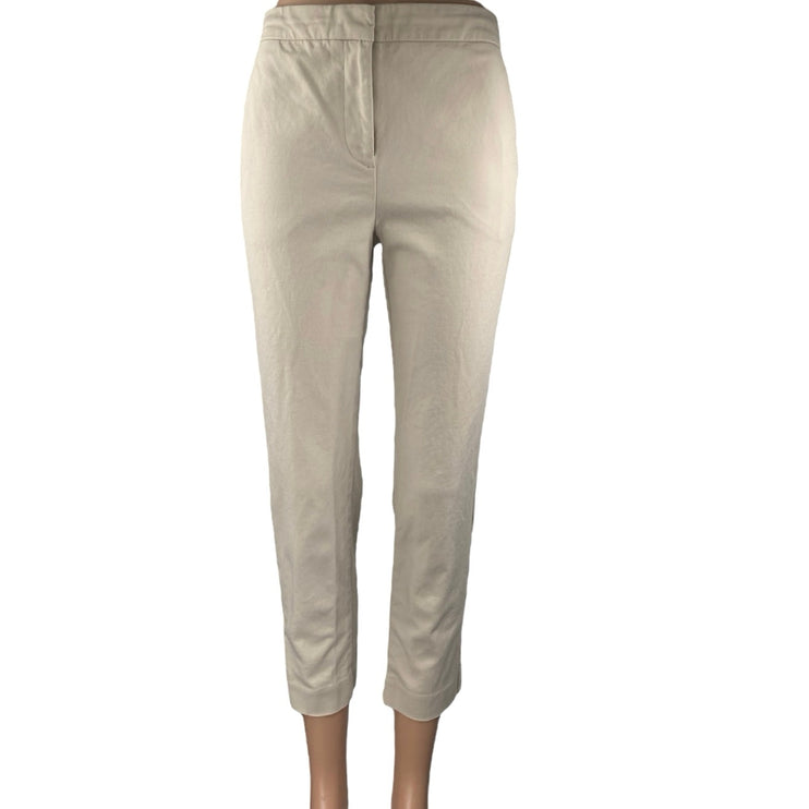 Ann Taylor Women's Beige Skinny Leg High Waist Khaki Chino Trousers Pants Size 0
