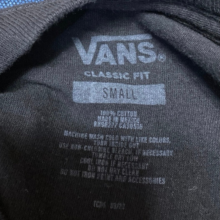 VANS Off The Wall Black Short Sleeve Crewneck Graphic Tee T-Shirt Top Size S