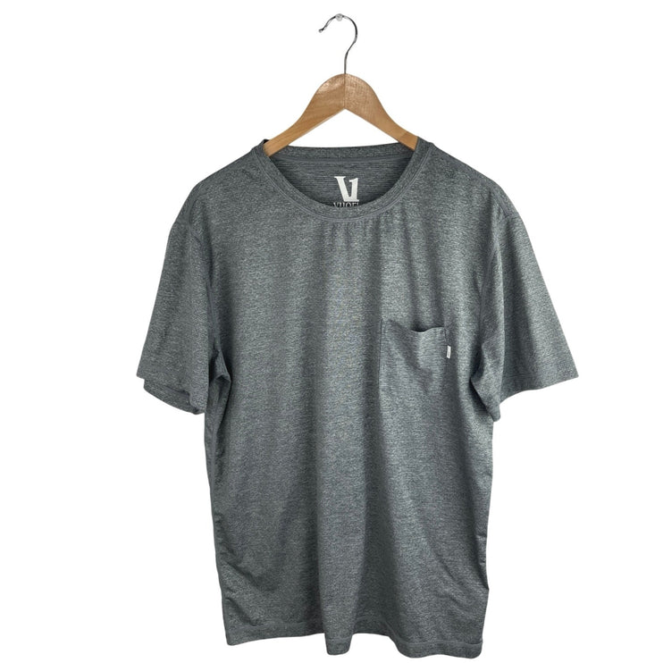 Vuori Tradewind Performance Men's Gray Short Sleeve Pullover Tee T-Shirt Top L