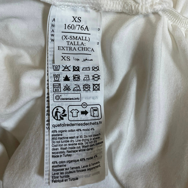 AllSaints White Sleeveless Crew Neck Ruched Knit Muscle Tee Tank Top Size XS