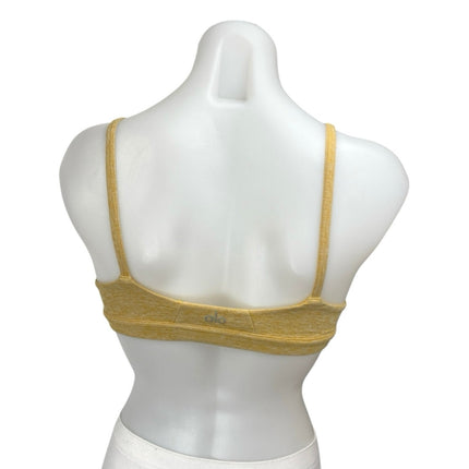 Alo Yoga Yellow Sleeveless Workout Running Athletic Sports Bra Crop Top Size XS