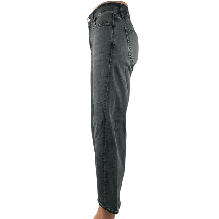 GAP 1969 Women's Black Gray Wide Leg High Waisted Denim Jeans Pants Size 24