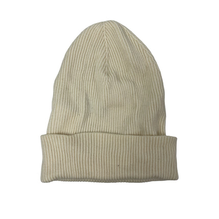 Polo Ralph Lauren 100% Wool Beige Embroidered Logo Ribbed Bonnet Beanie Hat OS