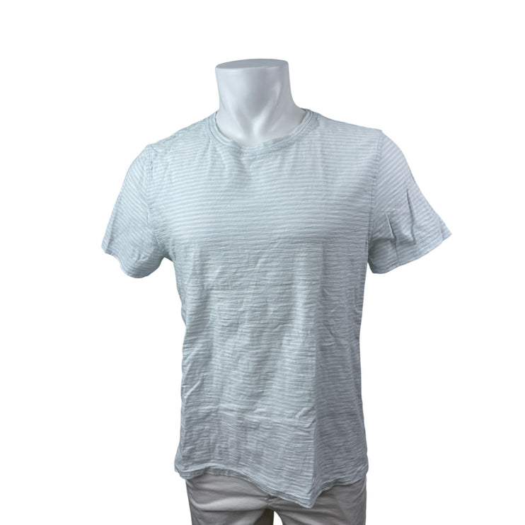 7 For All Mankind Men's Stripe Crew Neck Short Sleeve Basic Tee T-Shirt Top Sz M