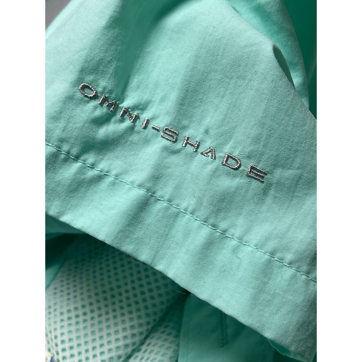 Columbia PFG Bahama II Men's Green Collared Short Sleeve Button Down Shirt Top L