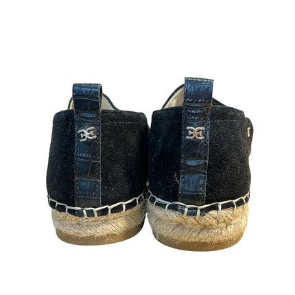 Sam Edelman Khloe Women's Black Suede Leather Slip On Espadrilles Loafer Size 9