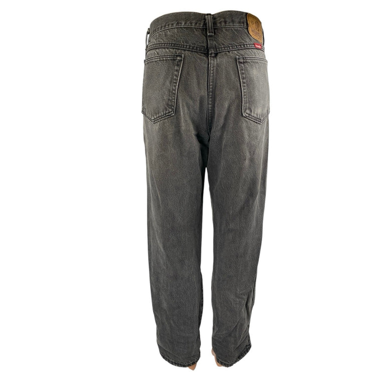 Wrangler Women's Black Washed High Rise Relaxed Straight Denim Jeans Size 33x30