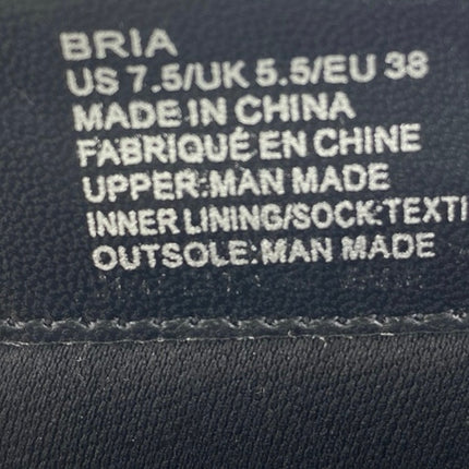 Just Fab Bria Women's Black Faux Leather Zip Up Platform Combat Boots Size 7.5