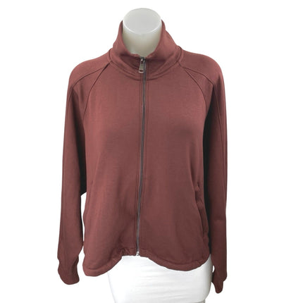 Abercrombie & Fitch YPB Women's Brown Long Sleeve Zip Up Bomber Coat Jacket L