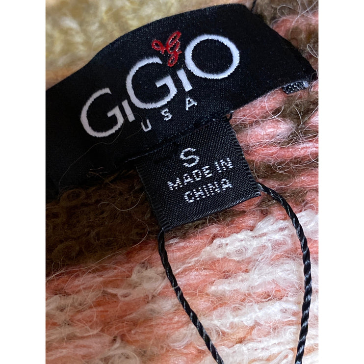 NEW GiGio Womens Multicolor Wool Striped Long Sleeve Pullover Sweater Top Size S