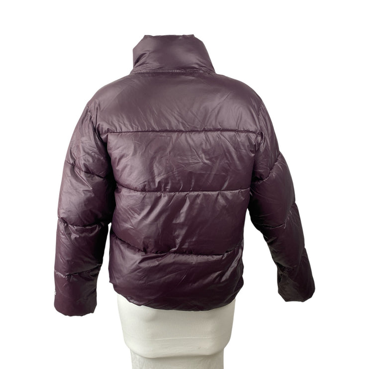 Fabletics Women's Purple Stand Collar Full Zip Puffer Quilted Coat Jacket Size S