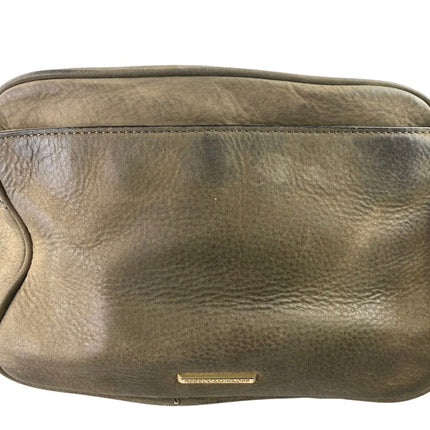 Rebecca Minkoff Women's Brown Brushed Pebbled Leather Chain Strap Crossbody Bag