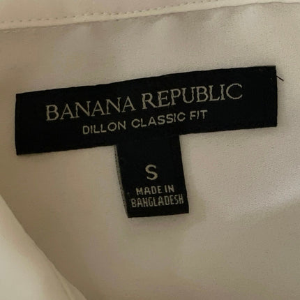 Banana Republic Dillon Classic Fit White Long Sleeve Button Down Shirt Top Sz S
