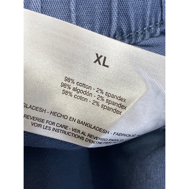 Gloria Vanderbilt Womens Gray Blue Twill High Waisted Wide Leg Utility Shorts XL