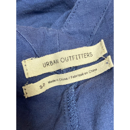 Urban Outfitters Womens Blue Sleeveless V-Neck Wide Leg Romper Jumpsuit Size S