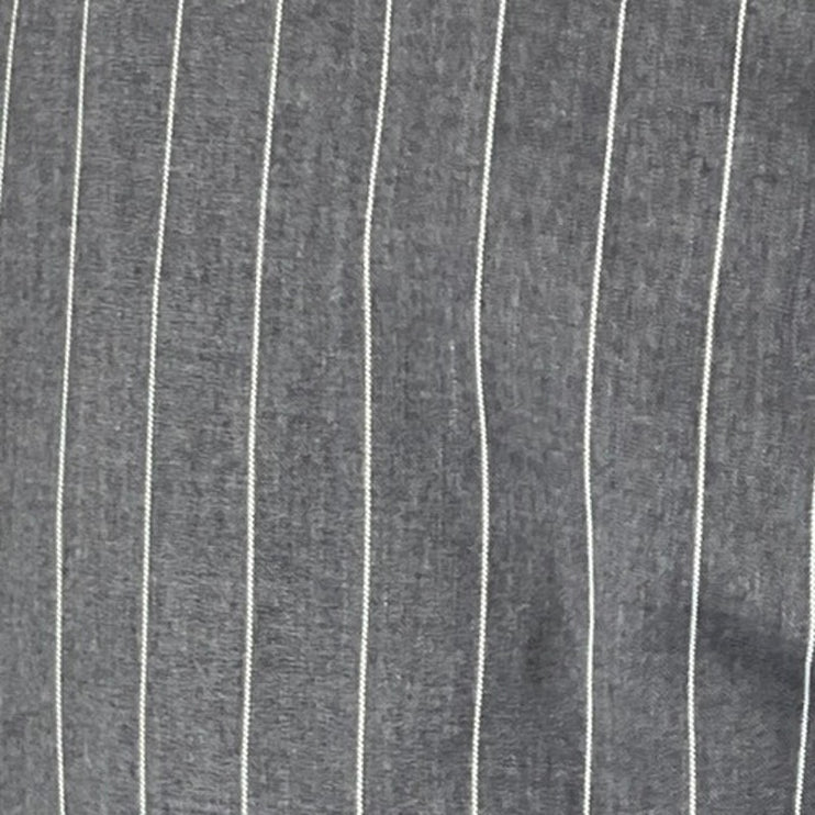 Isalis Women's Gray Striped High Rise Straight Relaxed Trousers Pants Size S