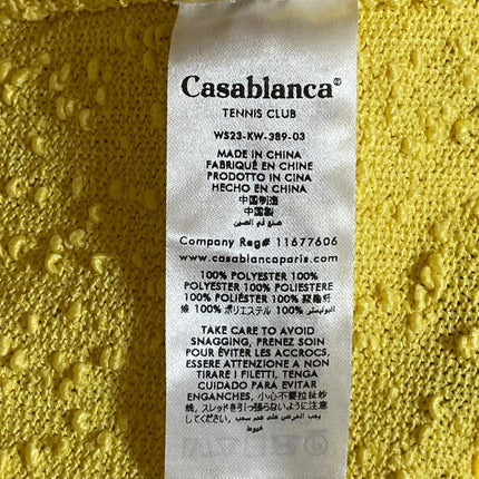 NEW Casablanca Women Yellow Strapless Textured Tube Bandeau Crop Top Size S