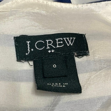 J.Crew Women's White Blue Striped Sleeveless Tank Blouson Mini Dress Size 0