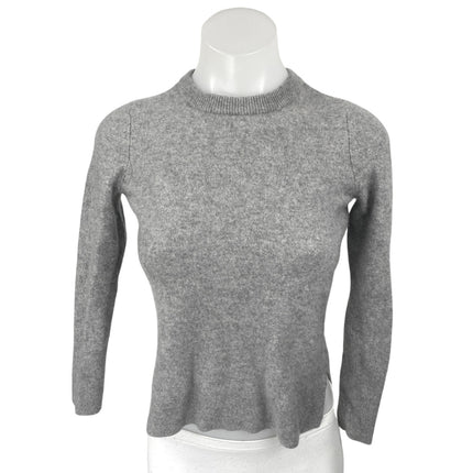 Halogen Women's Gray 100% Cashmere Long Sleeve Mock Neck Sweater Top Size XS