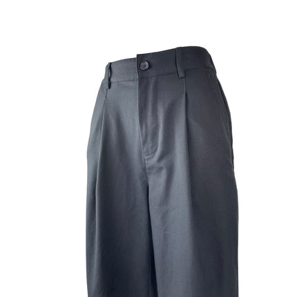 Urban Outfitters Women's Black Pleated High Rise Wide Leg Trousers Pants Size S