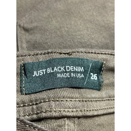 Just Black Denim JBD Womens Brown High Rise Frayed Hem Wide Leg Denim Jeans 27