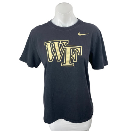 Nike Wake Forest Demon Deacons Black Short Sleeve Logo Tee T-Shirt Top Size M