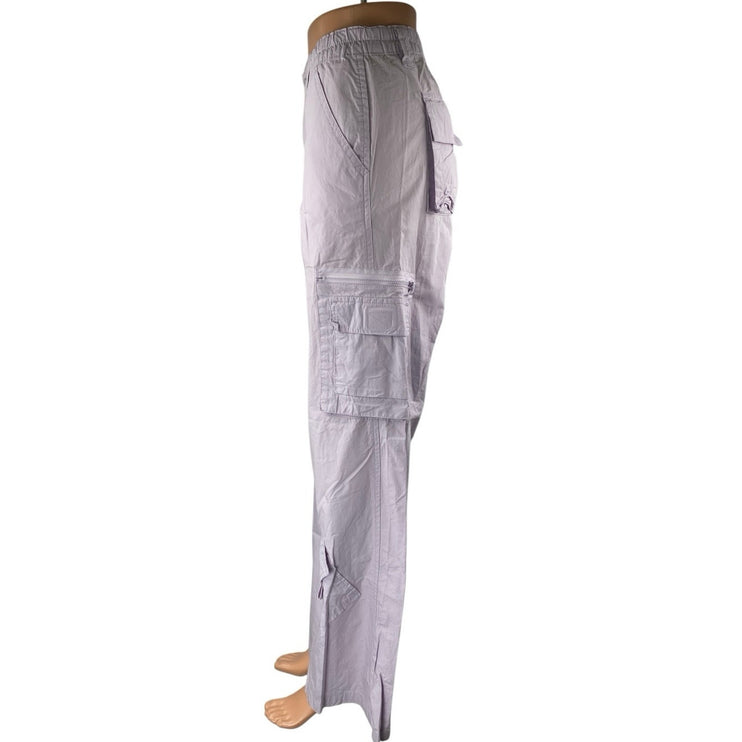 Pacsun Low Ruse Puddle Women's Purple Mid Rise Wide Leg Trousers Cargo Pants S