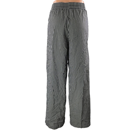 Lioness Cobain Black White Striped High Rise Wide Leg Baggy Trousers Pants Sz L