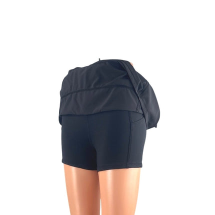 Lululemon Pace Rival Black Mid Rise Athletic Tennis Mini A-Line Skort Skirt Sz 4