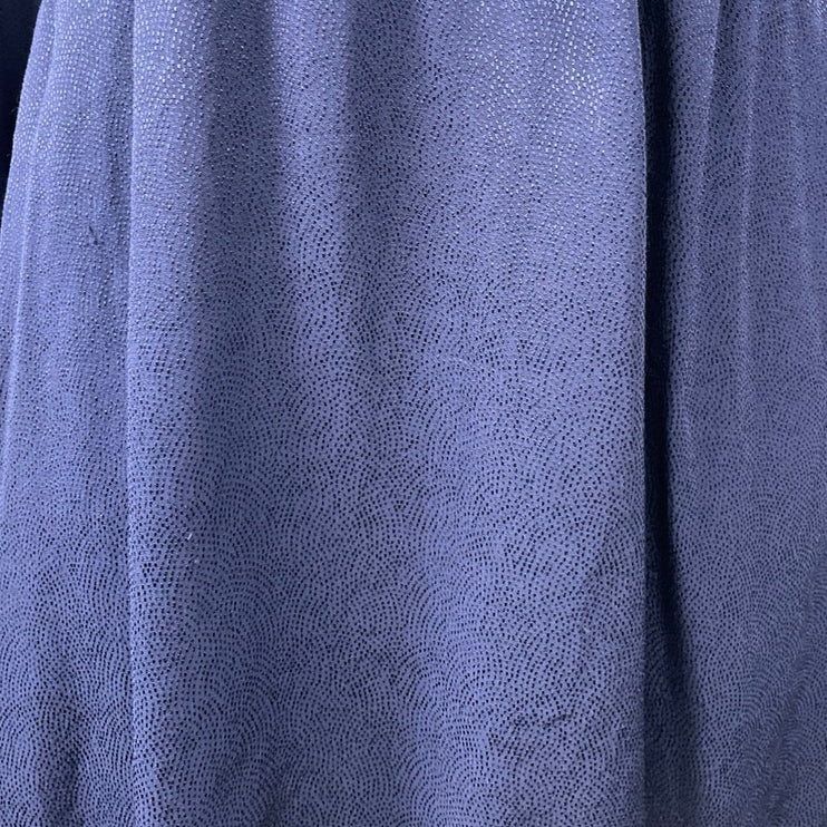 & Other Stories Navy Blue Mock Neck Long Sleeve Texture Fit & Flare Mini Dress 4