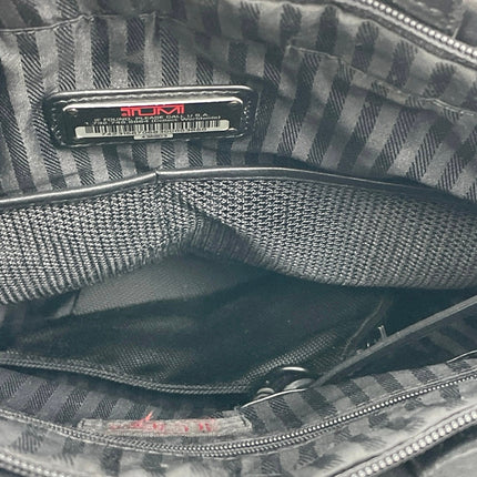Tumi Women's Black Leather Nylon Travel Laptop Tote Shoulder Handbag Size OS