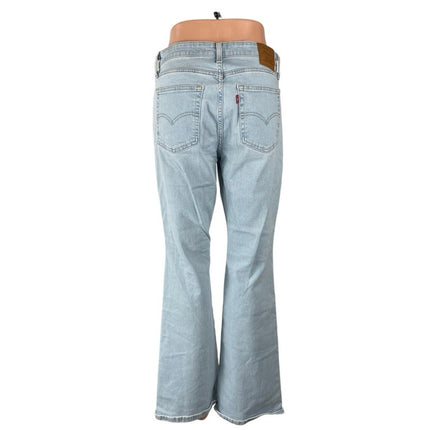 Levi's 726 Flare Women's Blue Light Wash Distressed Bootcut Denim Jeans Size 29