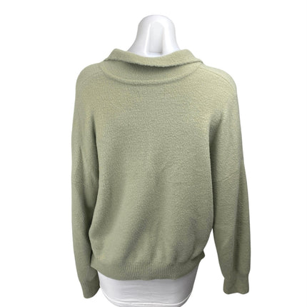 Abercrombie & Fitch Women's Green Long Sleeve Collared Polo Sweater Top Size S