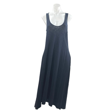 Theory Black Sleeveless Flowy Casual Beachwear Maxi Tank Flare Shift Dress Sz S