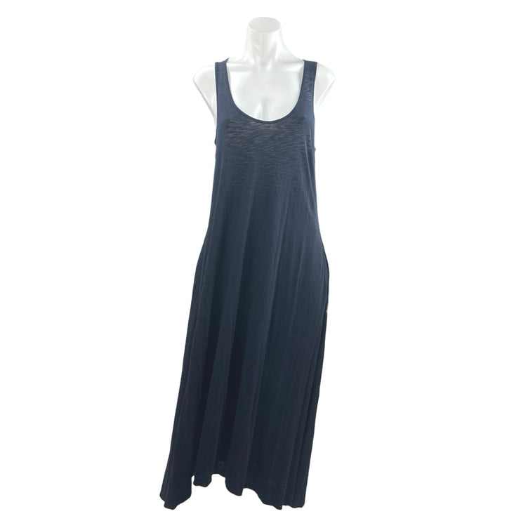 Theory Black Sleeveless Flowy Casual Beachwear Maxi Tank Flare Shift Dress Sz S