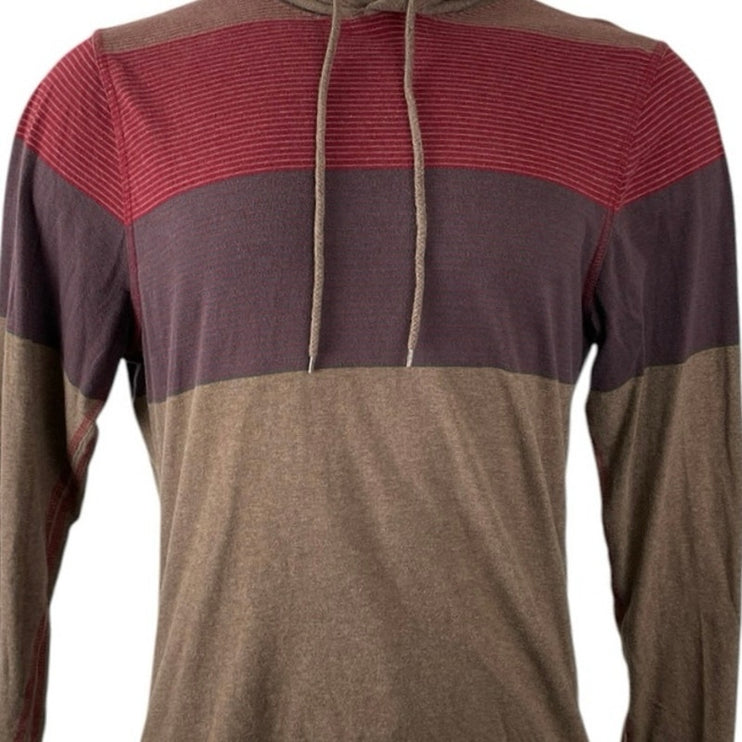 Arizona Jean Company Color Block Long Sleeve Hooded Sweater Sweatshirt Top Sz M