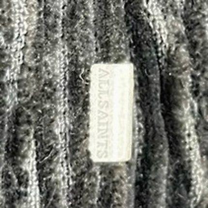 AllSaints Mens Lecco Black Corduroy Cotton Faux Sherpa Lining Zip Up Vest Sz M