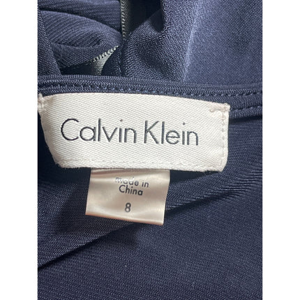 Calvin Klein Women's Blue Flutter Short Sleeve Cutout Mini Shift Dress Size 8
