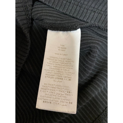 Boden Women's Black Ribbed Knit Scoop Neck Casual Basic T Shirt Tee Top Size 10