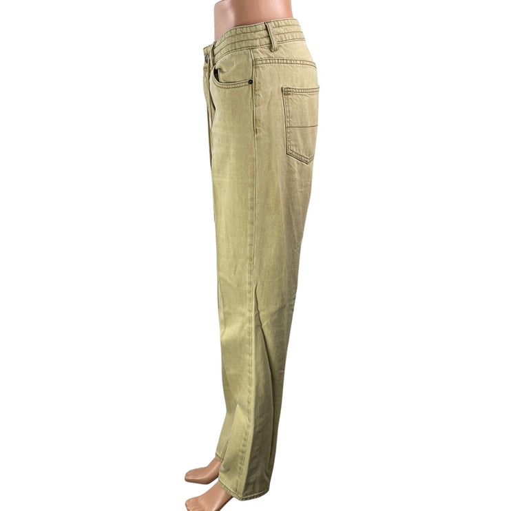 Urban Outfitters BDG Women's Tan Khaki Drawstring Straight Denim Jeans Size 24