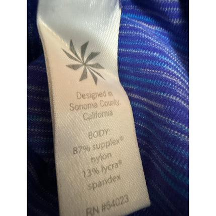Athleta Women Blue Purple Low Rise Capri Yoga Workout Athletic Leggings Pants M