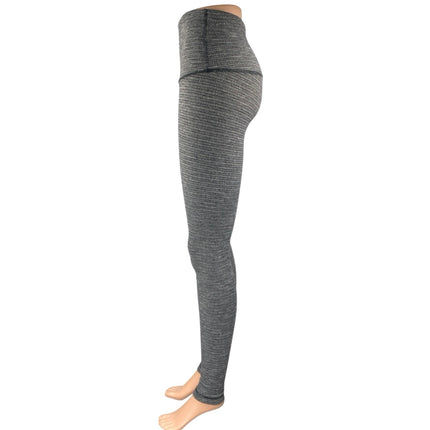 Lululemon Women's Black Mid Rise Yoga Workout Athletic Leggings Pants Size 4