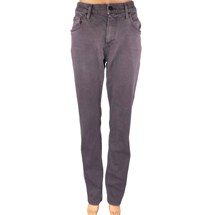 Paige Womens Purple High Waisted Casual Cotton Slim Straight Denim Jeans Size 34