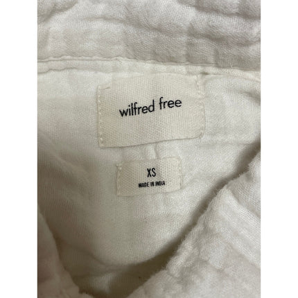 Aritzia Wilfred Free Women's White 100% Cotton Long Sleeve Button Down Shirt XS