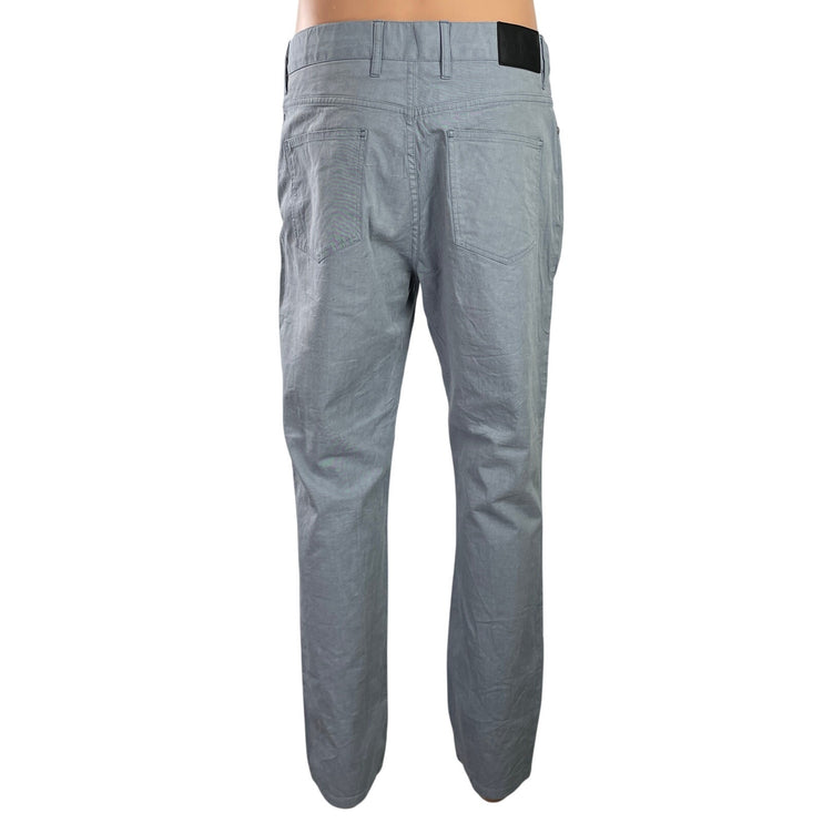 Peter Millar Men's Gray Straight Leg Mid Rise Career Trousers Pants Size 36