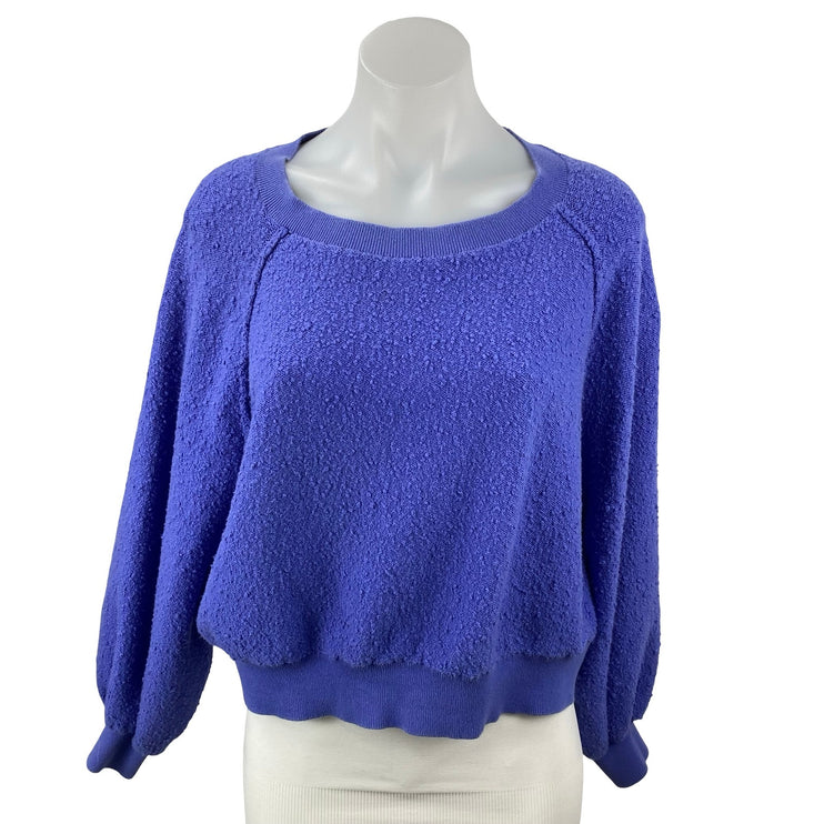 Free People Found My Friend Women's Purple Knit Long Sleeve Sweater Top Size XS