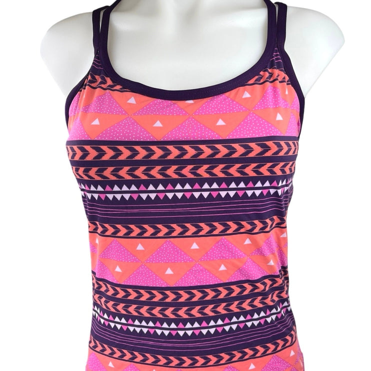 Carve Designs Multicolor Geometric Sleeveless One Piece Swim Suit Swimwear Sz L