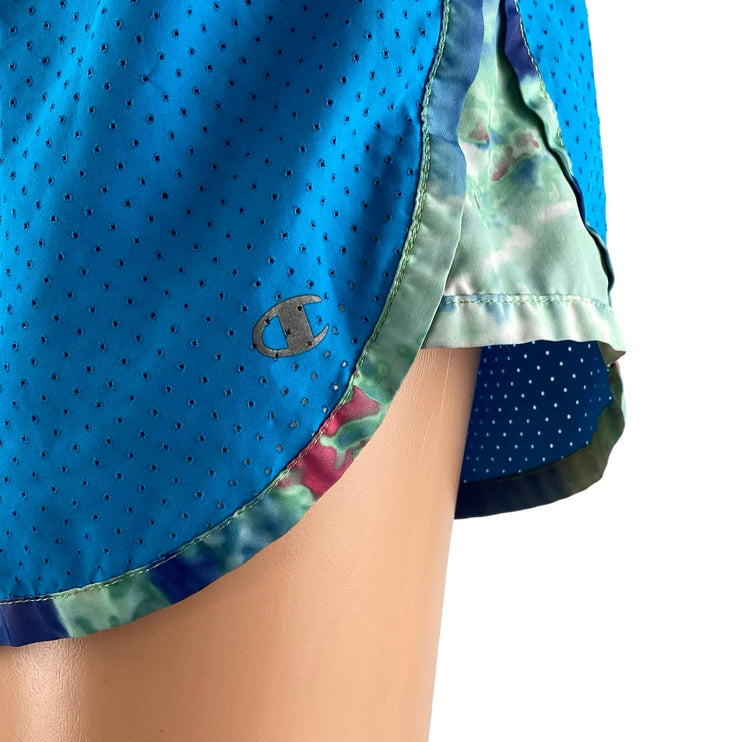 Champion Duo Dry Mesh Running Women's Blue Yoga Athletic Activewear Shorts Sz XS
